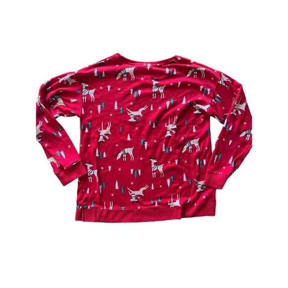 Christmas Pajamas Womens Medium 8-10 Sleepwear Oh Deer 2 pc - Picture 2 of 12